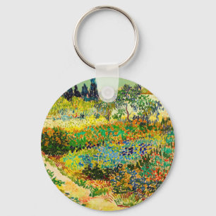 Vincent Van Gogh Garden at Arles Key Ring