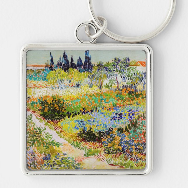 Vincent van Gogh - Garden at Arles Key Ring (Front)
