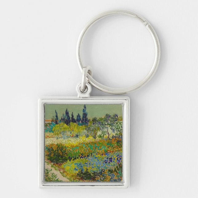 Vincent Van Gogh Garden at Arles Key Ring (Front)
