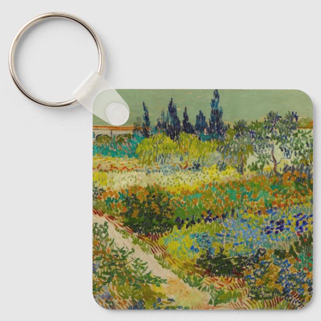 Vincent Van Gogh Garden at Arles Key Ring (Front)