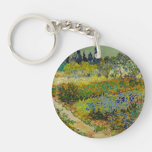 Vincent Van Gogh Garden at Arles Key Ring (Front)