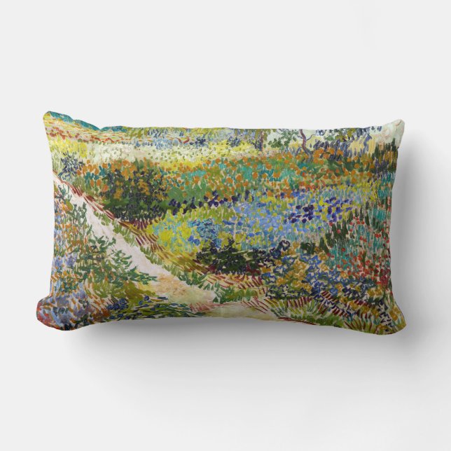 Vincent van Gogh Garden at Arles Lumbar Cushion (Front)