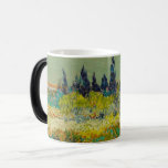 Vincent Van Gogh Garden at Arles Magic Mug<br><div class="desc">Magic Mug featuring Vincent van Gogh’s oil painting Garden at Arles (1888). A beatifically coloured garden of rich blues,  greens,  and reds is depicted in Arles,  France. The perfect gift for lovers of Post-Impressionism and Dutch art collectors!</div>
