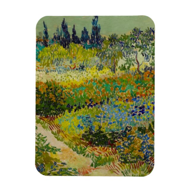 Vincent Van Gogh Garden at Arles Magnet (Vertical)