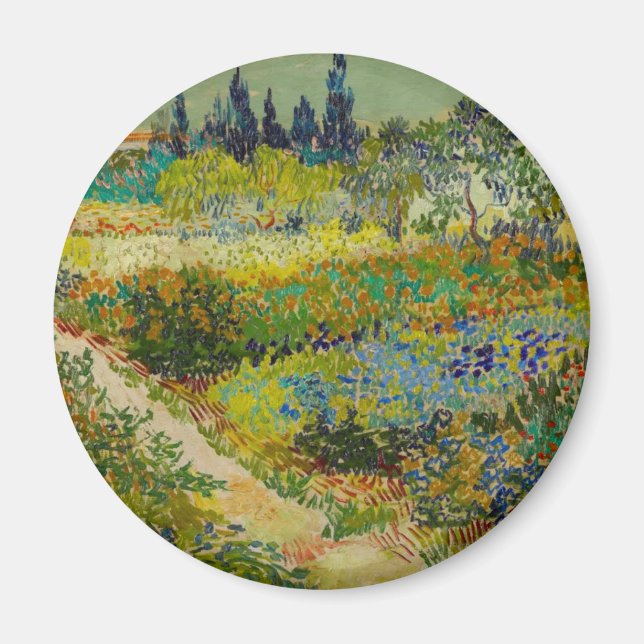 Vincent Van Gogh Garden at Arles Magnet (Front)