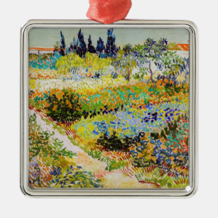 Vincent van Gogh - Garden at Arles Metal Ornament