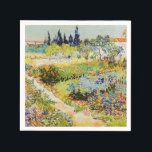 Vincent van Gogh - Garden at Arles Napkin<br><div class="desc">Garden at Arles / Flowering Garden with Path / Jardin a Arles - Vincent van Gogh,  1888</div>