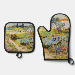 Vincent van Gogh - Garden at Arles Oven Mitt & Pot Holder Set