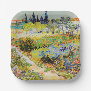 Vincent van Gogh - Garden at Arles Paper Plate