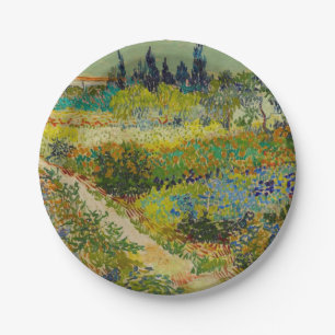Vincent Van Gogh Garden at Arles Paper Plate