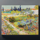 Vincent van Gogh - Garden at Arles Plaque<br><div class="desc">Garden at Arles / Flowering Garden with Path / Jardin a Arles - Vincent van Gogh,  1888</div>