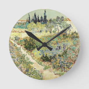 Vincent Van Gogh Garden at Arles Round Clock
