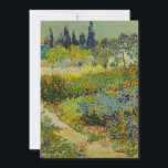 Vincent Van Gogh Garden at Arles Save The Date<br><div class="desc">Card featuring Vincent van Gogh’s oil painting Garden at Arles (1888). A beatifically coloured garden of rich blues,  greens,  and reds is depicted in Arles,  France. The perfect gift for lovers of Post-Impressionism and Dutch art collectors!</div>