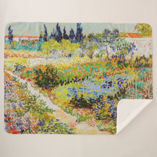 Vincent van Gogh - Garden at Arles Sherpa Blanket