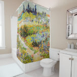 Vincent van Gogh - Garden at Arles Shower Curtain<br><div class="desc">Garden at Arles / Flowering Garden with Path / Jardin a Arles - Vincent van Gogh,  1888</div>