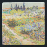 Vincent van Gogh - Garden at Arles Stone Coaster<br><div class="desc">Garden at Arles / Flowering Garden with Path / Jardin a Arles - Vincent van Gogh,  1888</div>