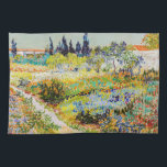 Vincent van Gogh - Garden at Arles Tea Towel<br><div class="desc">Garden at Arles / Flowering Garden with Path / Jardin a Arles - Vincent van Gogh,  1888</div>