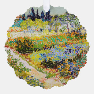 Vincent van Gogh - Garden at Arles Tree Decoration Card