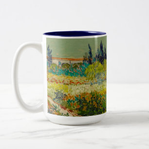 Vincent Van Gogh Garden at Arles Two-Tone Coffee Mug