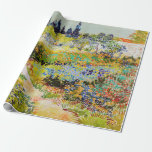 Vincent van Gogh - Garden at Arles Wrapping Paper<br><div class="desc">Garden at Arles / Flowering Garden with Path / Jardin a Arles - Vincent van Gogh,  1888</div>