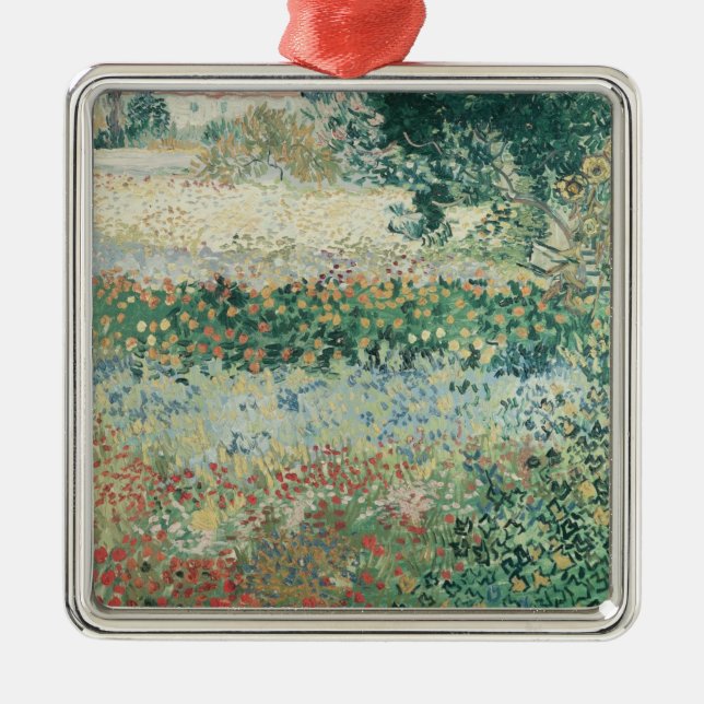 Vincent van Gogh | Garden in Bloom, Arles, 1888 Metal Ornament (Front)