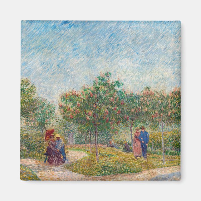 Vincent van Gogh - Garden in Montmarte with Lovers Magnet (Front)