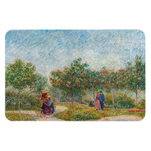 Vincent van Gogh - Garden in Montmarte with Lovers Magnet
