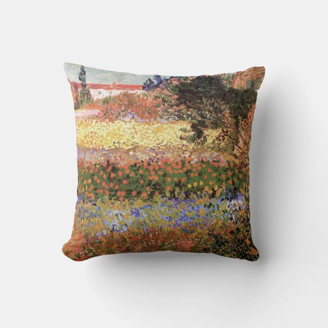 Vincent Van Gogh Garden of Flowers Cushion (Front)