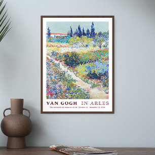 Vincent van Gogh Garden with Flowers at Arles Poster