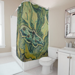 Vincent van Gogh - Giant Peacock Moth Shower Curtain