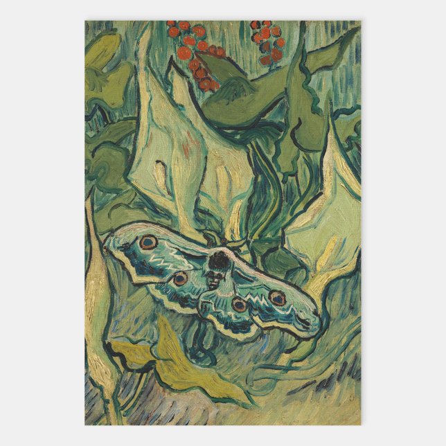 Vincent van Gogh - Giant Peacock Moth Wrapping Paper Sheet (Creator Uploaded)