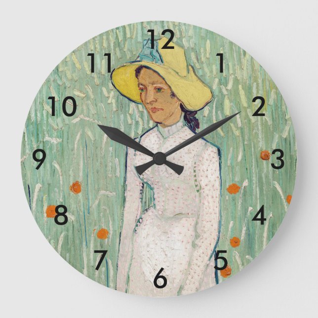 Vincent van Gogh - Girl in White Large Clock (Front)