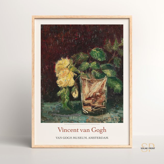Vincent van Gogh Glass with Yellow Roses Art Print (Creator Uploaded)
