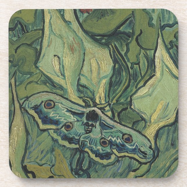 Vincent van Gogh - Great Peacock Moth Coaster (Front)