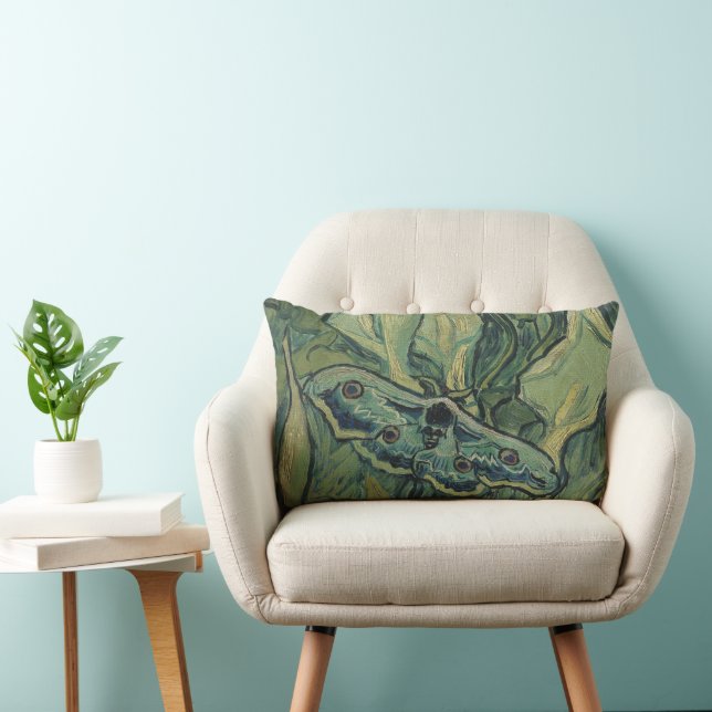 Vincent van Gogh - Great Peacock Moth Lumbar Cushion (Chair)