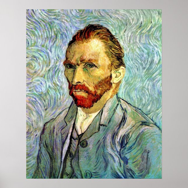 Vincent Van Gogh - Green Self-Portrait Fine Art Poster (Front)