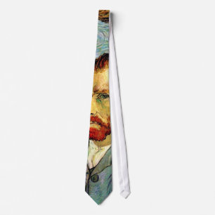 Vincent Van Gogh - Green Self-Portrait Fine Art Tie