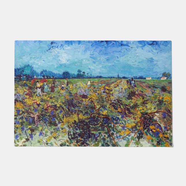 Vincent van Gogh - Green Vineyard Doormat (Front)