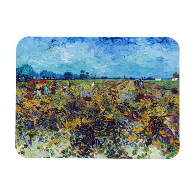 Vincent van Gogh - Green Vineyard Magnet (Horizontal)