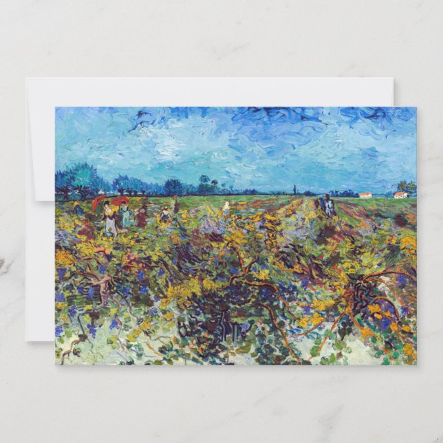 Vincent van Gogh - Green Vineyard Thank You Card (Front)