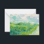Vincent van Gogh - Green Wheat Field, Auvers Card<br><div class="desc">Green Wheat Field,  Auvers - Vincent van Gogh,  Oil on Canvas,  1890,  Auvers</div>