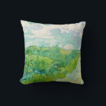 Vincent van Gogh - Green Wheat Field, Auvers Cushion<br><div class="desc">Green Wheat Field,  Auvers - Vincent van Gogh,  Oil on Canvas,  1890,  Auvers</div>