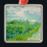 Vincent van Gogh - Green Wheat Field, Auvers Metal Ornament<br><div class="desc">Green Wheat Field,  Auvers - Vincent van Gogh,  Oil on Canvas,  1890,  Auvers</div>