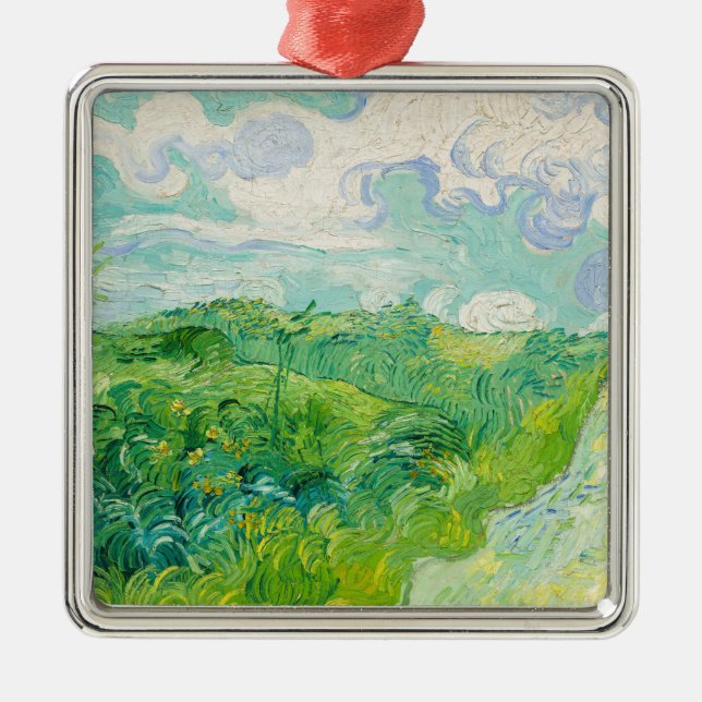 Vincent van Gogh - Green Wheat Field, Auvers Metal Ornament (Front)