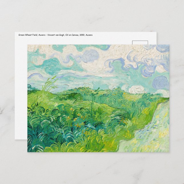 Vincent van Gogh - Green Wheat Field, Auvers Postcard (Front/Back)