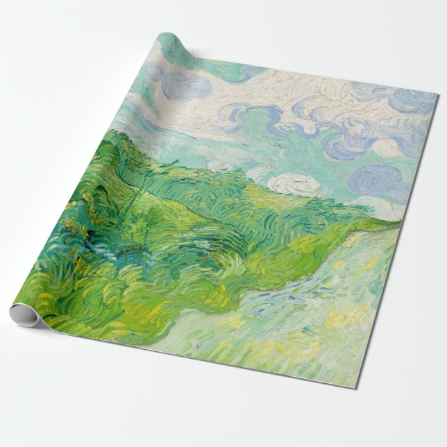 Vincent van Gogh - Green Wheat Field, Auvers Wrapping Paper (Unrolled)
