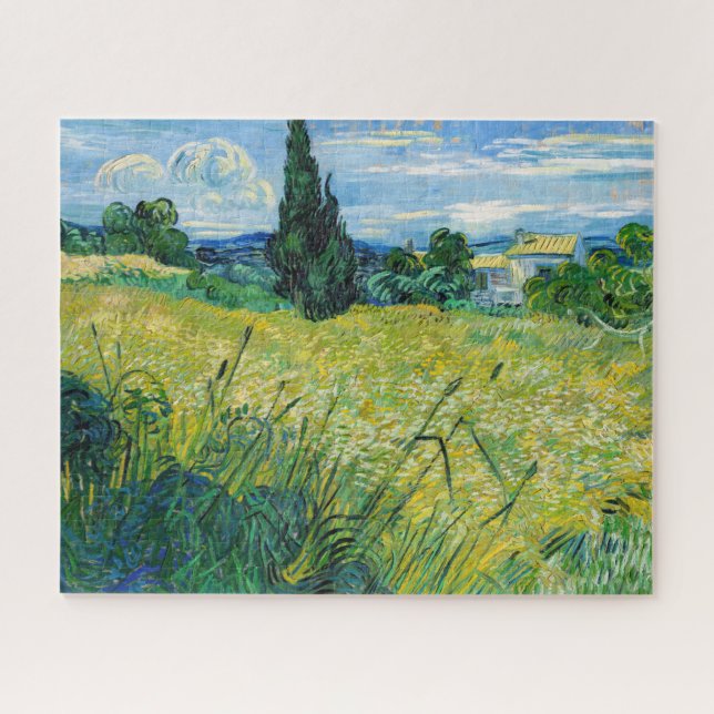 Vincent van Gogh - Green Wheat Field with Cypress Jigsaw Puzzle (Horizontal)