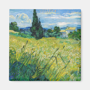 Vincent van Gogh - Green Wheat Field with Cypress Magnet