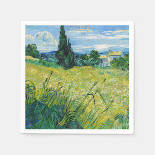 Vincent van Gogh - Green Wheat Field with Cypress Napkin