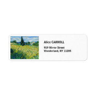 Vincent van Gogh - Green Wheat Field with Cypress Return Address Label